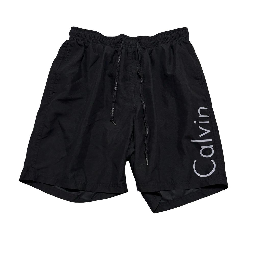 Calvin Klein Men's Mesh Lined Swim Trunks Black Size Medium 28 x 6.5